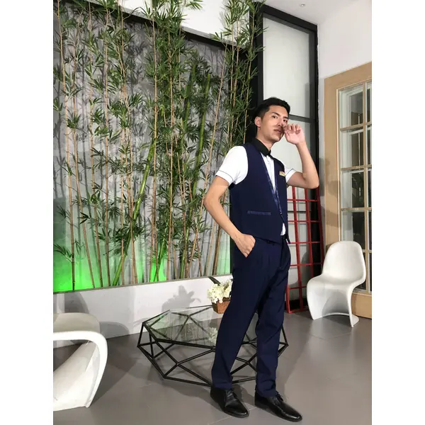 BD-MO-111  Design bow tie, anti-wrinkle and washable suit uniform, reception uniform supplier