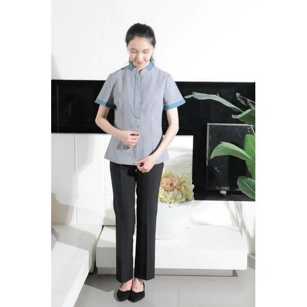 BD-MO-034 Order grey short-sleeved housekeeping uniform