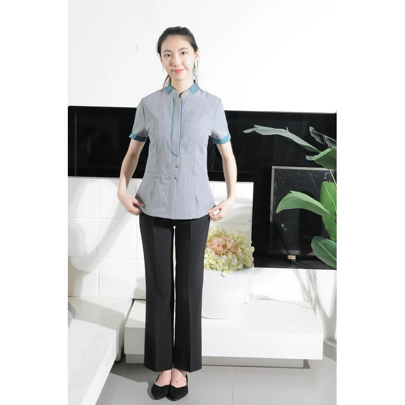 BD-MO-034 Order grey short-sleeved housekeeping uniform