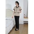 BD-MO-040 Design Western-collar Contrast-Collar Housekeeping Uniforms Order 5 Button Housekeeping Uniforms