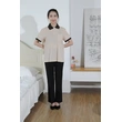 BD-MO-044  Order Polo collar housekeeping uniform, design contrast collar and contrast sleeves