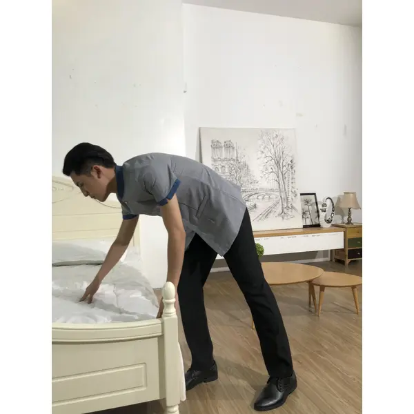 BD-MO-145  Design long sleeve stand collar with two buttons, lining design, pocket design, cuff design