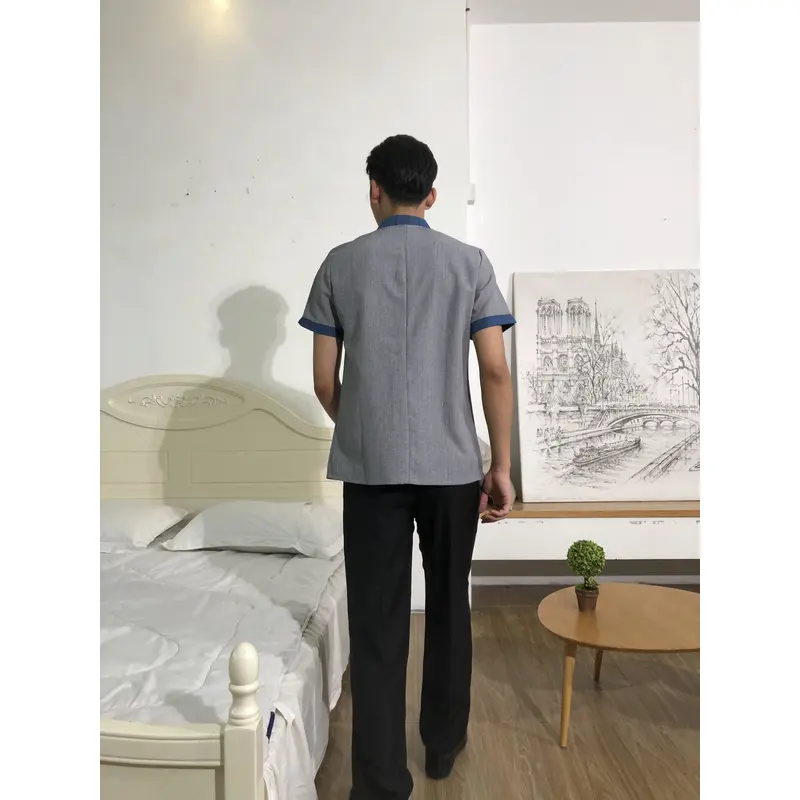 BD-MO-145  Design long sleeve stand collar with two buttons, lining design, pocket design, cuff design