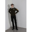 BD-MO-013 Customized Security Sweater Uniform Model Demonstration Real Person Trying On Custom Style