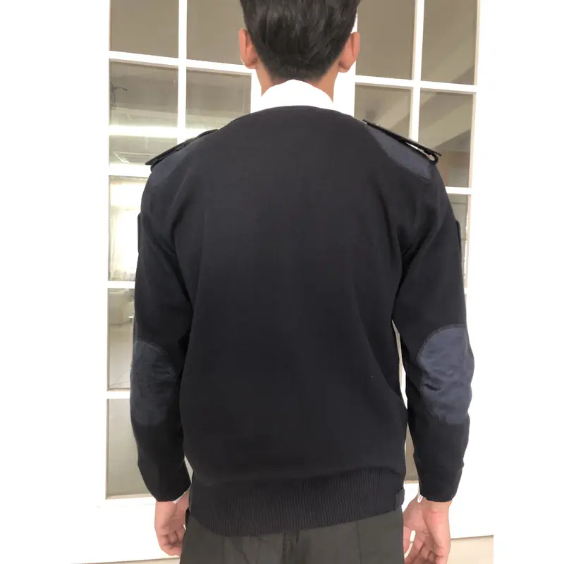 BD-MO-019  Custom-made fashion men's security uniforms, design shoulder straps, badges, real people try on