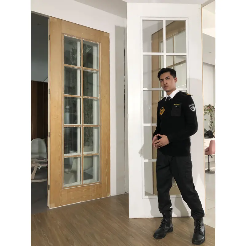 bd-mo-017 定做安防行業製服設計肩帶臂章，左上胸口袋，真人試穿 