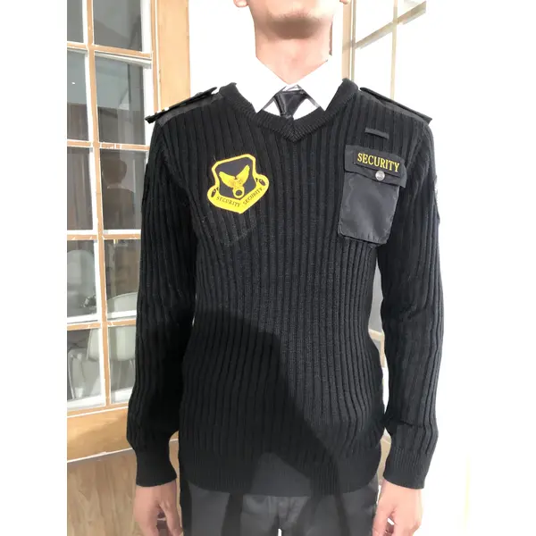 bd-mo-017 定做安防行業製服設計肩帶臂章，左上胸口袋，真人試穿 