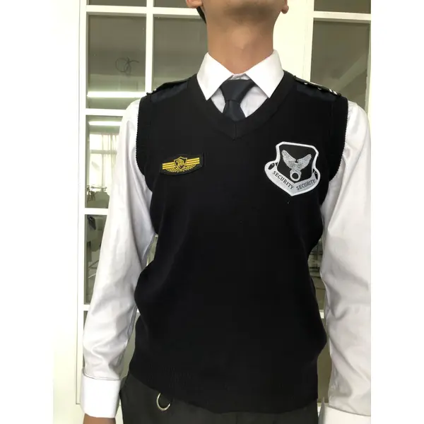 BD-MO-018 Design shoulder straps and epaulettes security sweater uniforms Custom-made men's fashion security sweater uniforms