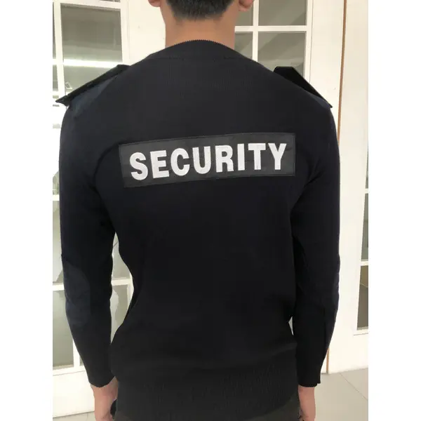 BD-MO-022 Professional ordering security sweater design fashion black round neck sweater sweater manufacturer