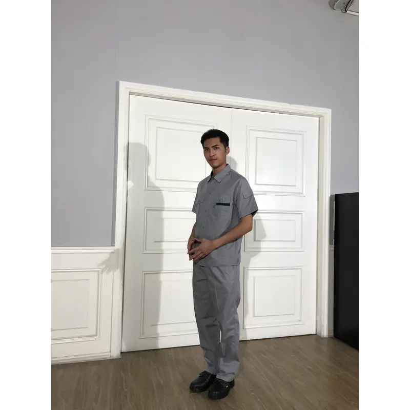 bd-mo-047 定製酒店維修制服、模特試穿、翻領工裝 