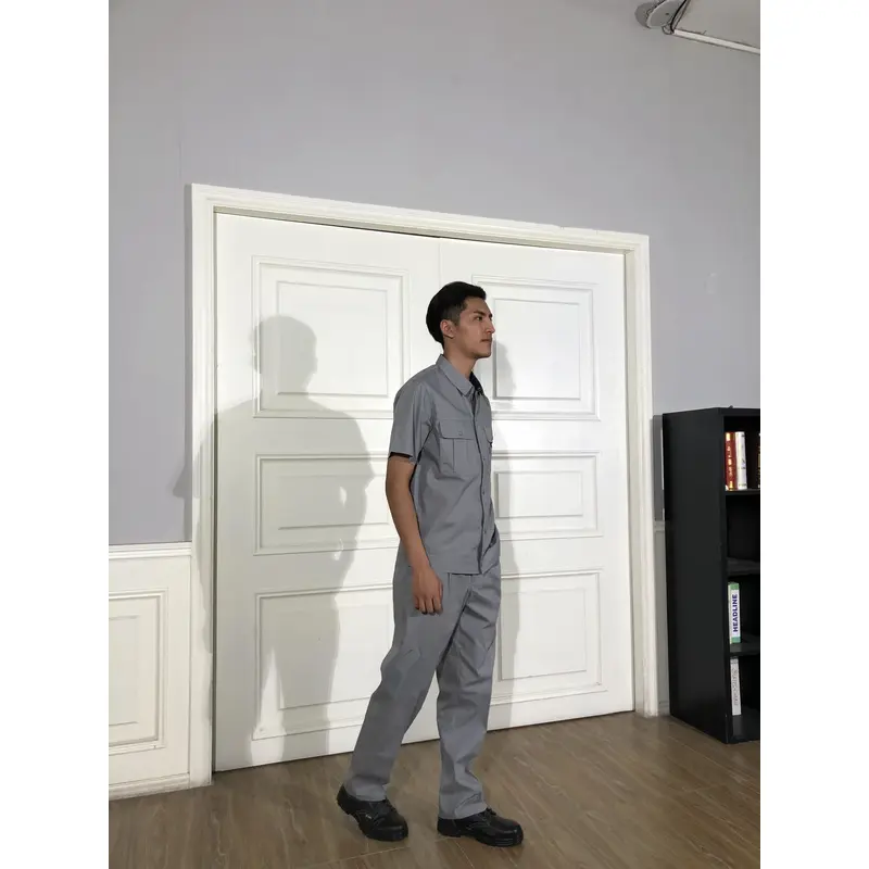 bd-mo-047 定製酒店維修制服、模特試穿、翻領工裝 