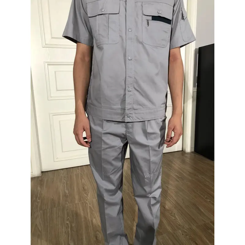 bd-mo-047 定製酒店維修制服、模特試穿、翻領工裝 