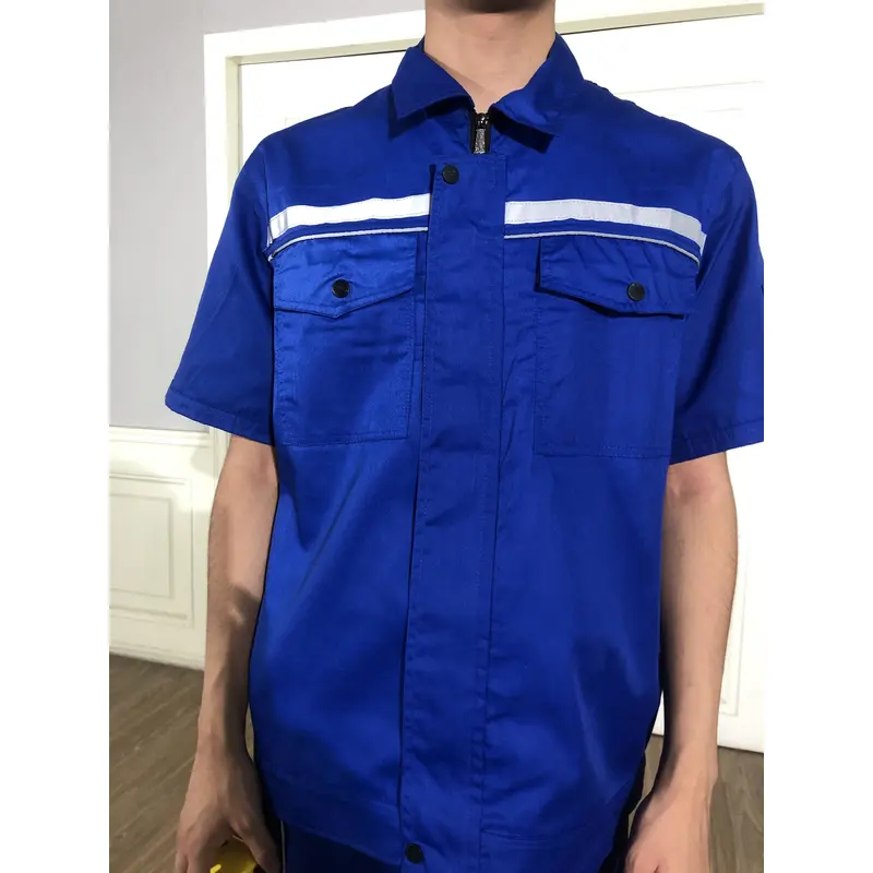 bd-mo-051 定製酒店維修制服現場表演翻領工裝拼接褲 