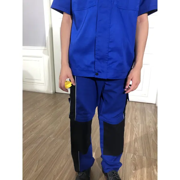 bd-mo-051 定製酒店維修制服現場表演翻領工裝拼接褲 