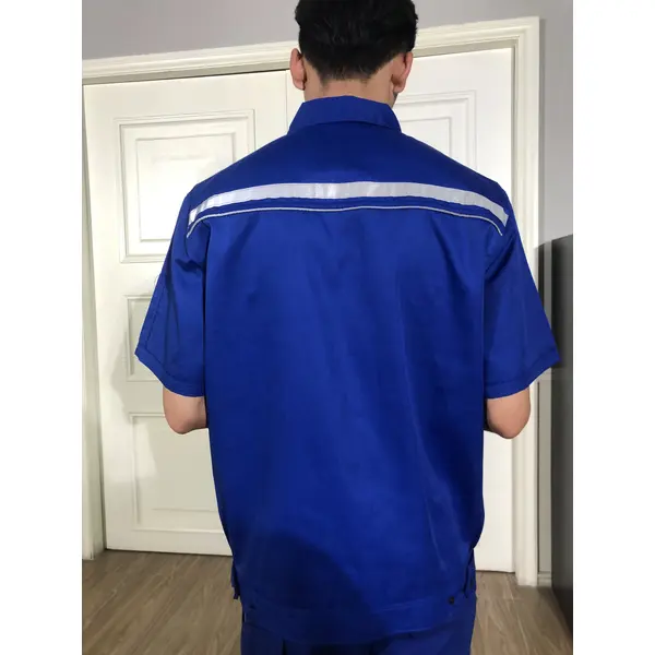 bd-mo-051 定製酒店維修制服現場表演翻領工裝拼接褲 