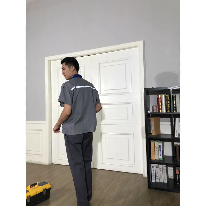 bd-mo-053 定製酒店維修制服現場表演藍色翻領酒店維修制服供應商 