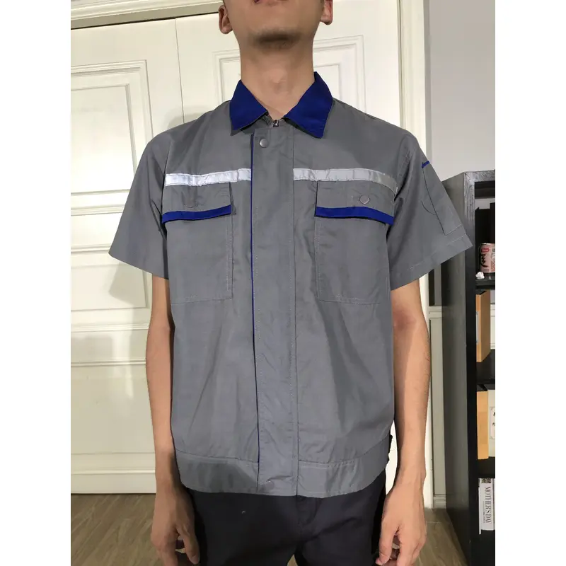 bd-mo-053 定製酒店維修制服現場表演藍色翻領酒店維修制服供應商 