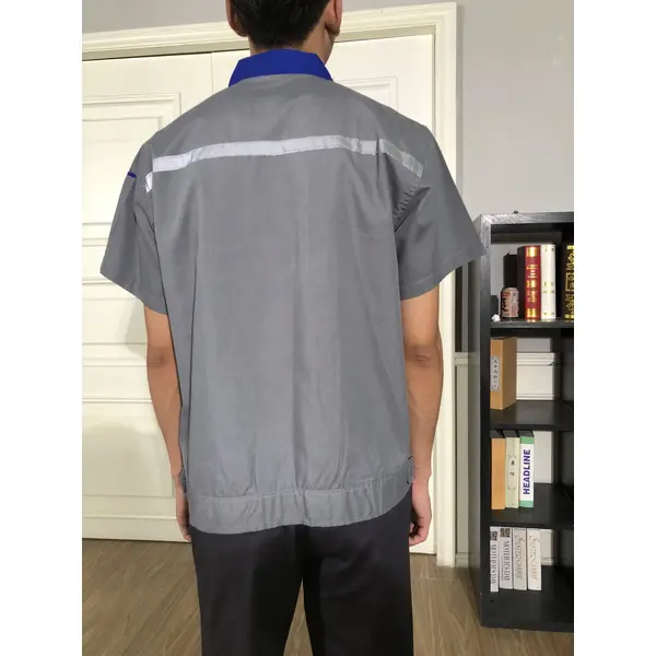 bd-mo-053 定製酒店維修制服現場表演藍色翻領酒店維修制服供應商 