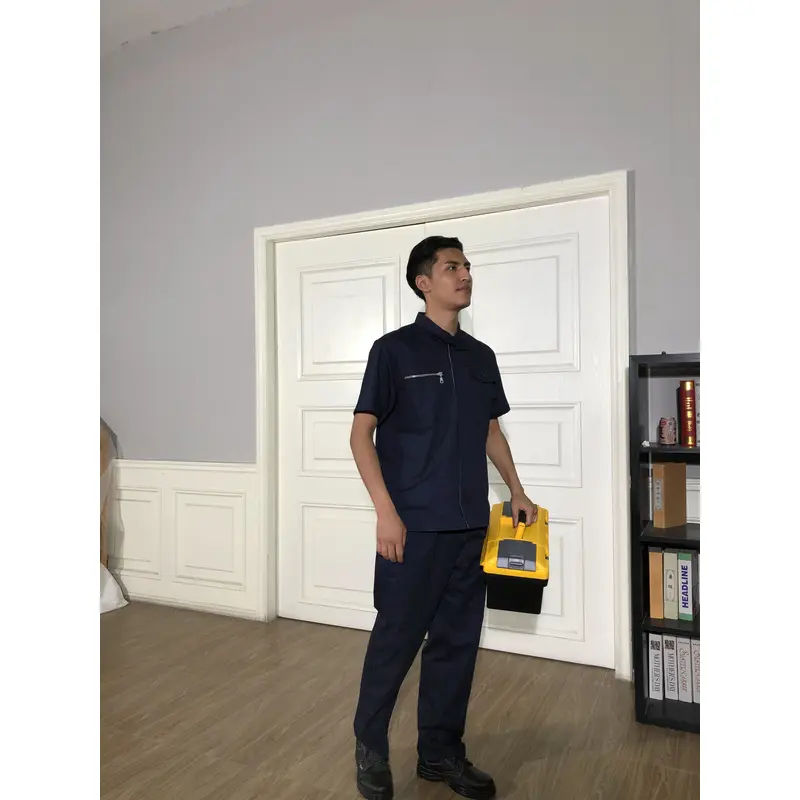 bd-mo-054定做酒店維修制服模型展示胸拉鍊口袋酒店維修制服店 