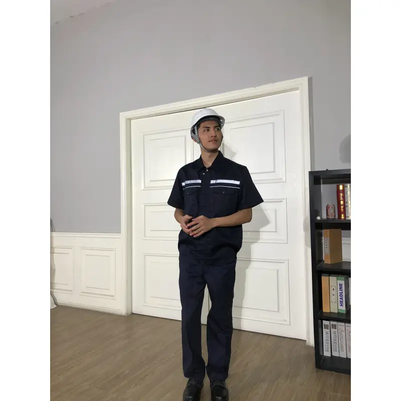 bd-mo-055 定製酒店維修制服模型展示胸部熒光條紋 