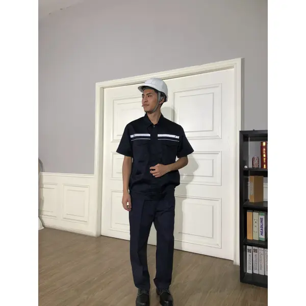 bd-mo-055 定製酒店維修制服模型展示胸部熒光條紋 