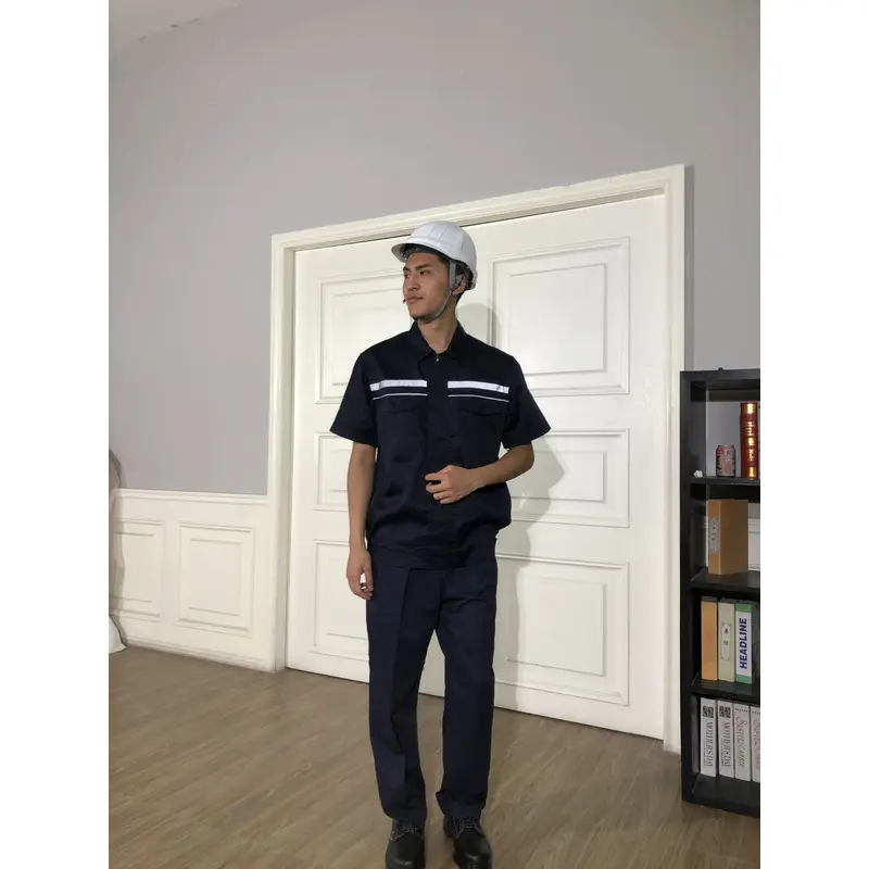 bd-mo-055 定製酒店維修制服模型展示胸部熒光條紋 