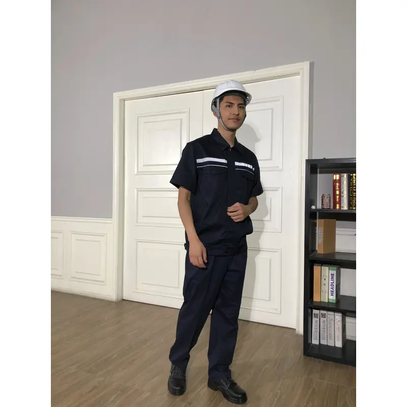 bd-mo-055 定製酒店維修制服模型展示胸部熒光條紋 