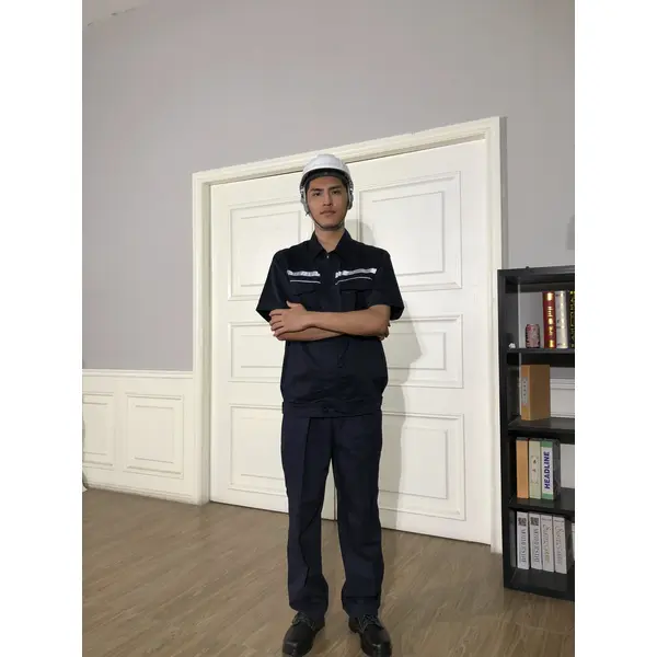 bd-mo-055 定製酒店維修制服模型展示胸部熒光條紋 