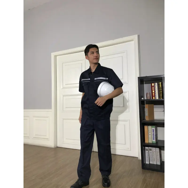 bd-mo-055 定製酒店維修制服模型展示胸部熒光條紋 