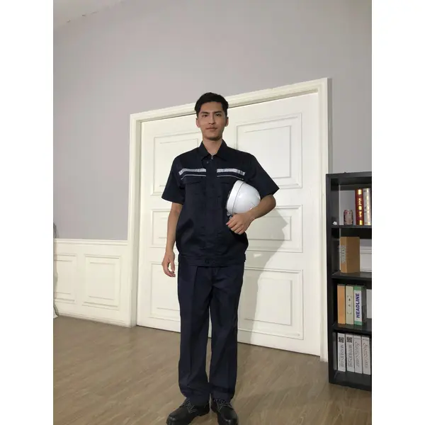 bd-mo-055 定製酒店維修制服模型展示胸部熒光條紋 