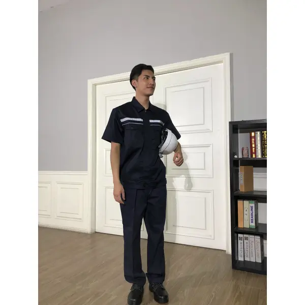 bd-mo-055 定製酒店維修制服模型展示胸部熒光條紋 