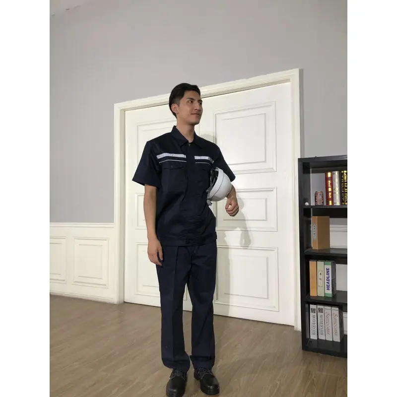 bd-mo-055 定製酒店維修制服模型展示胸部熒光條紋 