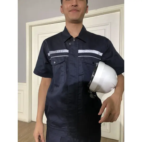 bd-mo-055 定製酒店維修制服模型展示胸部熒光條紋 