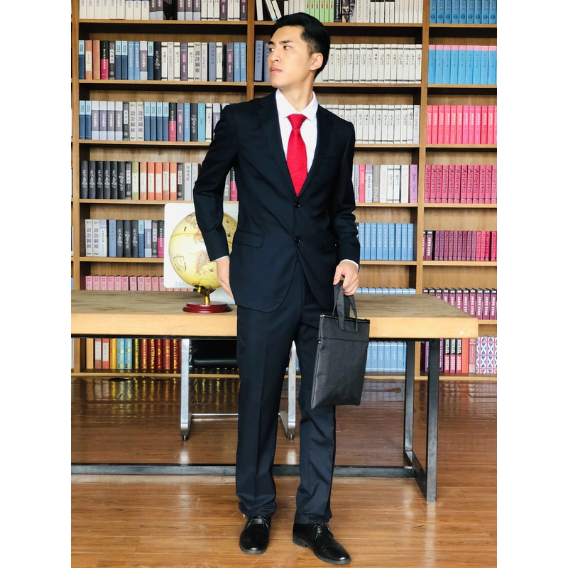 BD-MO-059  Real people try on men's suit garment factory