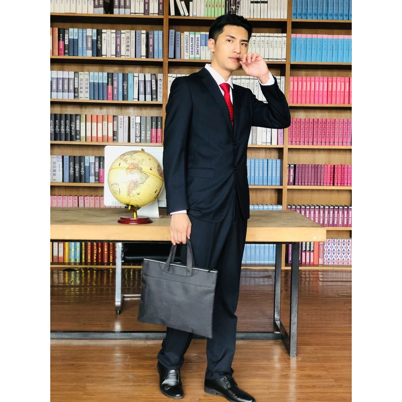 BD-MO-059  Real people try on men's suit garment factory