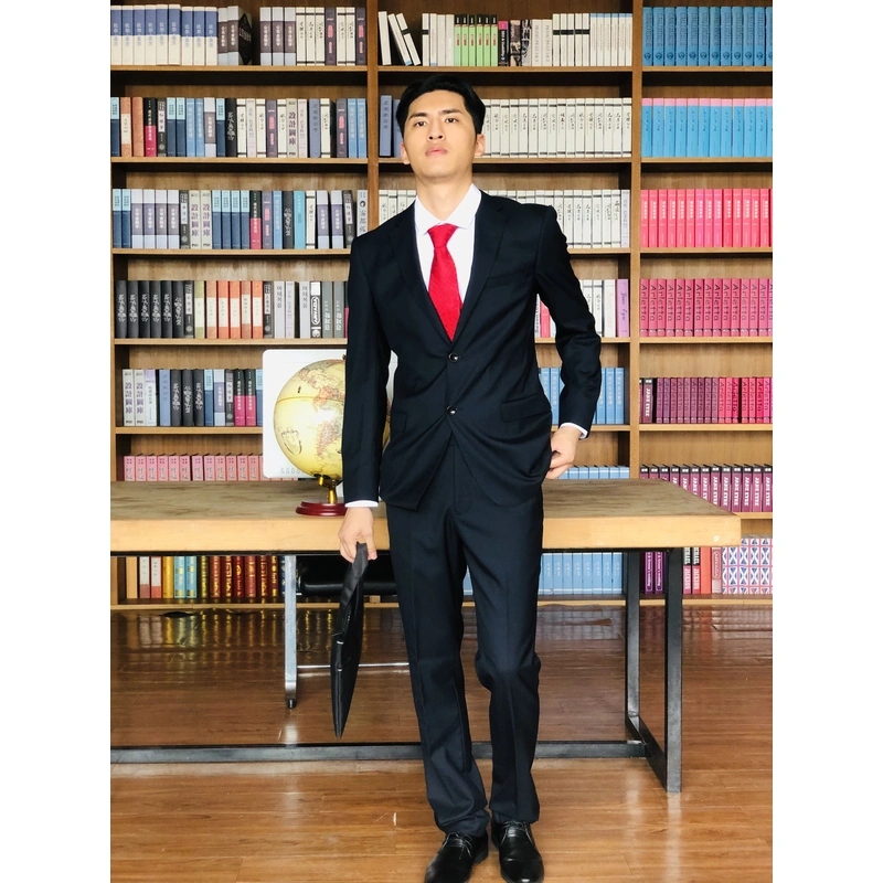 BD-MO-059  Real people try on men's suit garment factory