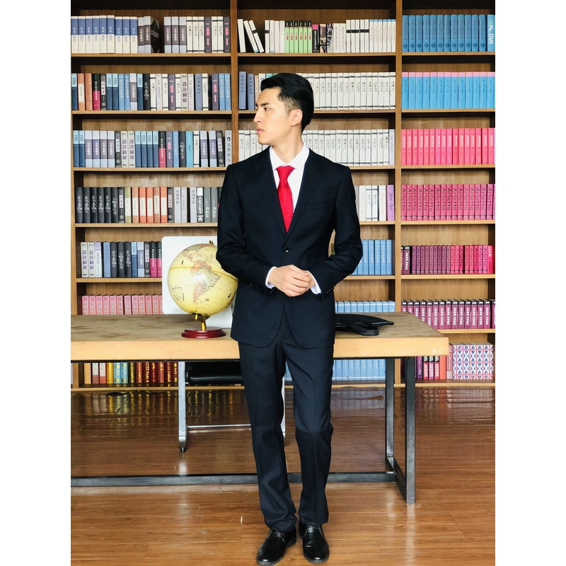 BD-MO-059  Real people try on men's suit garment factory