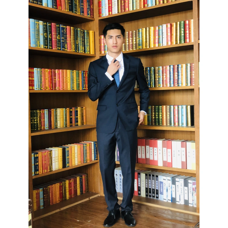 BD-MO-060 Manufacturing striped men's suits Personal design single-breasted double-button striped men's suits