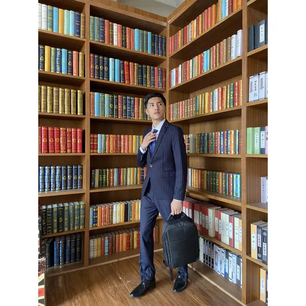 BD-MO-061 A large number of customized striped men's suits Design business single-breasted men's suits