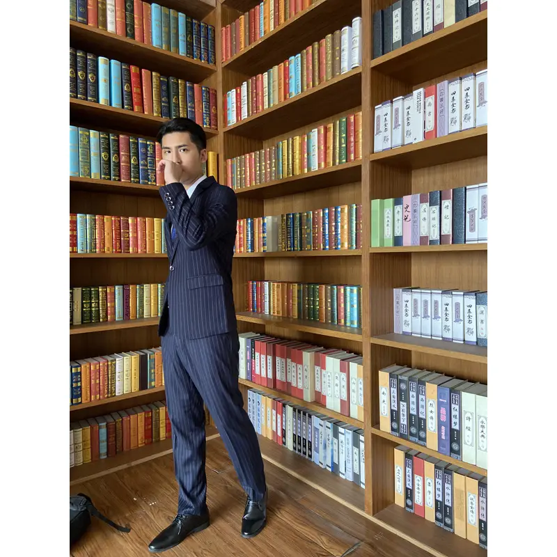 BD-MO-061 A large number of customized striped men's suits Design business single-breasted men's suits