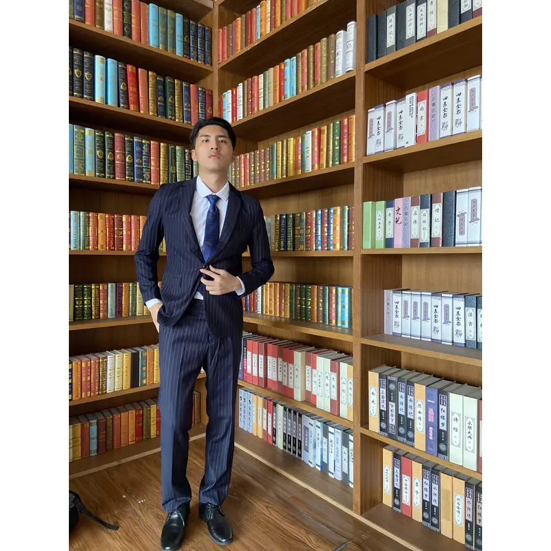 BD-MO-061 A large number of customized striped men's suits Design business single-breasted men's suits