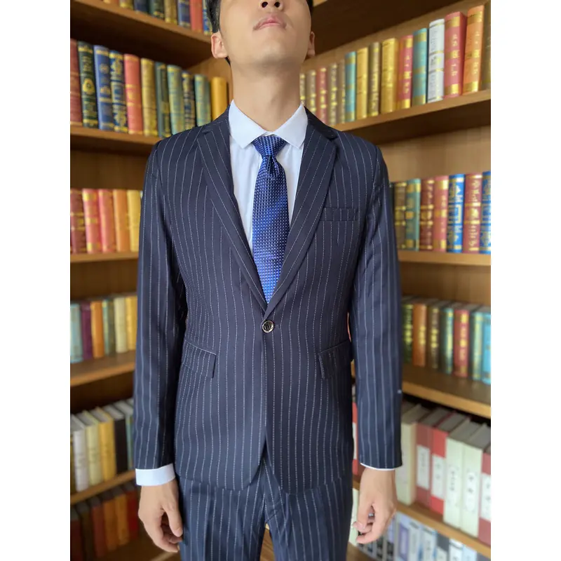 BD-MO-061 A large number of customized striped men's suits Design business single-breasted men's suits