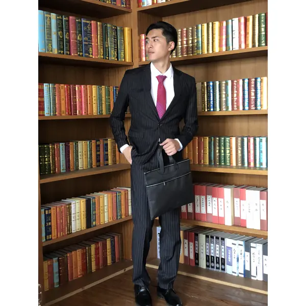 BD-MO-062 Order online custom black men's suits custom striped single-breasted men's suits