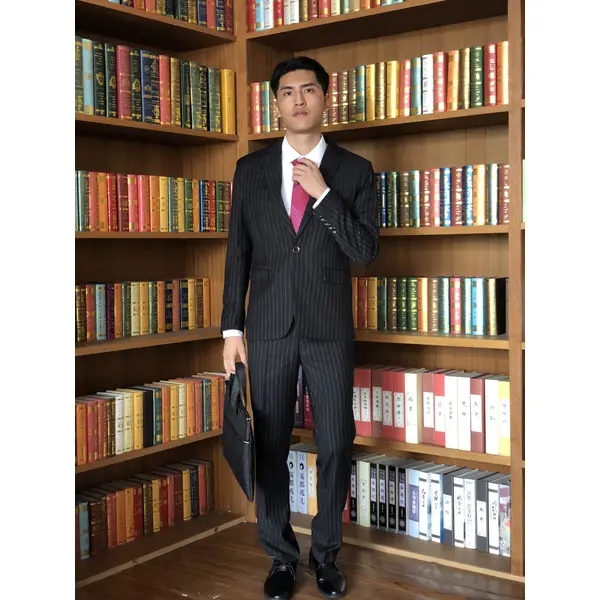 BD-MO-062 Order online custom black men's suits custom striped single-breasted men's suits