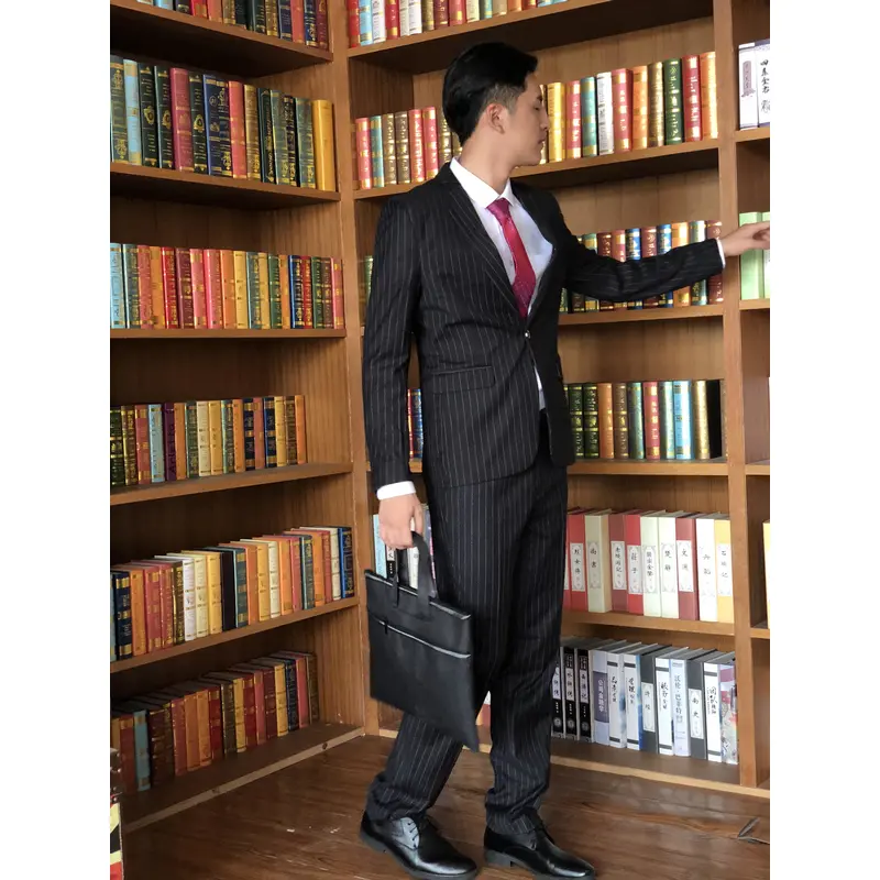 BD-MO-062 Order online custom black men's suits custom striped single-breasted men's suits