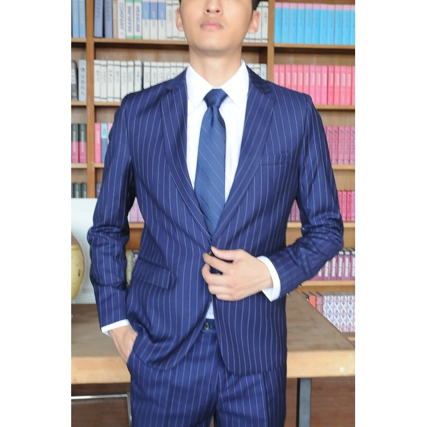 BD-MO-065 Personal design striped suit Customized professional business men's suit