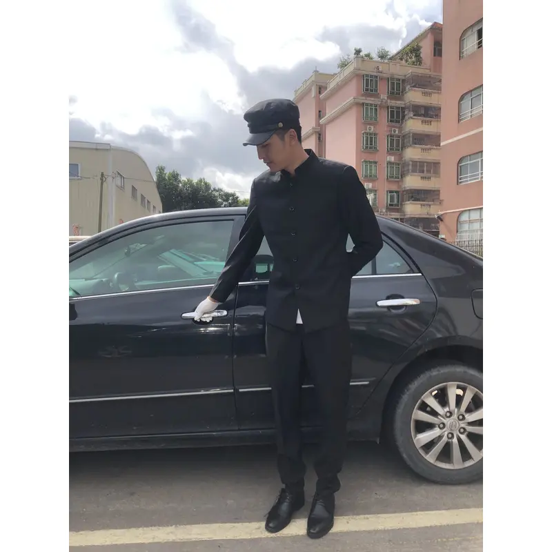 BD-MO-116 Custom-made driver uniforms Model display Tailor-made stand-up collar uniforms Lightweight and wrinkle-resistant Driver uniform shop