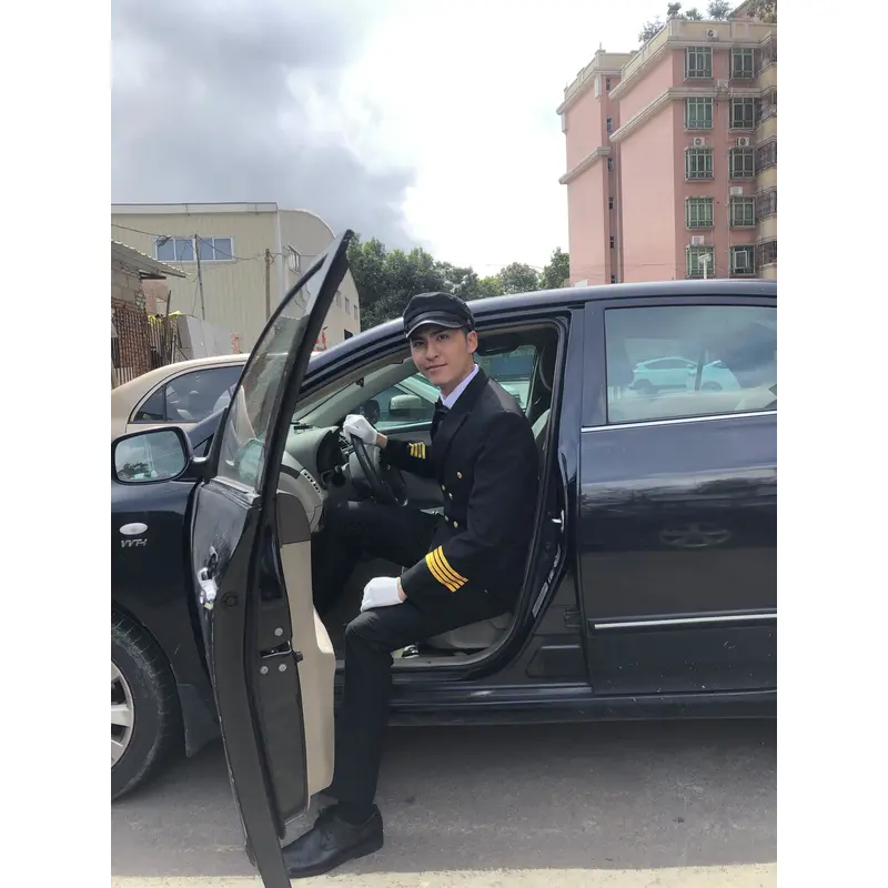 BD-MO-120 Customized Driver Uniform Model Display Designed Sleeve Golden Strips Golden Buttons Driver Uniform Center