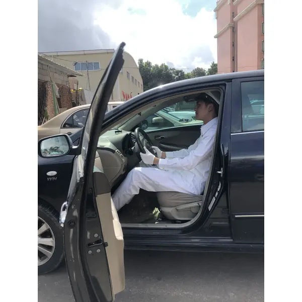 BD-MO-121 To order driver uniforms, model display, design long sleeves, pure white, golden button uniforms, driver uniforms shop