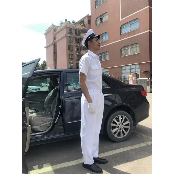 BD-MO-122 Customized Driver Uniform Model Display Designed Golden Button Short-sleeved Shirt Soft and Lightweight Driver Uniform Specialty Store